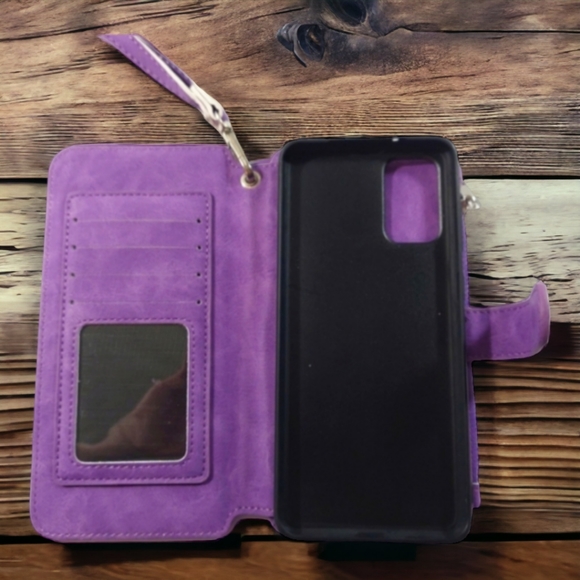 Purple wallet with detachable phone case for galaxy S20+/S20+5g - Picture 2 of 4